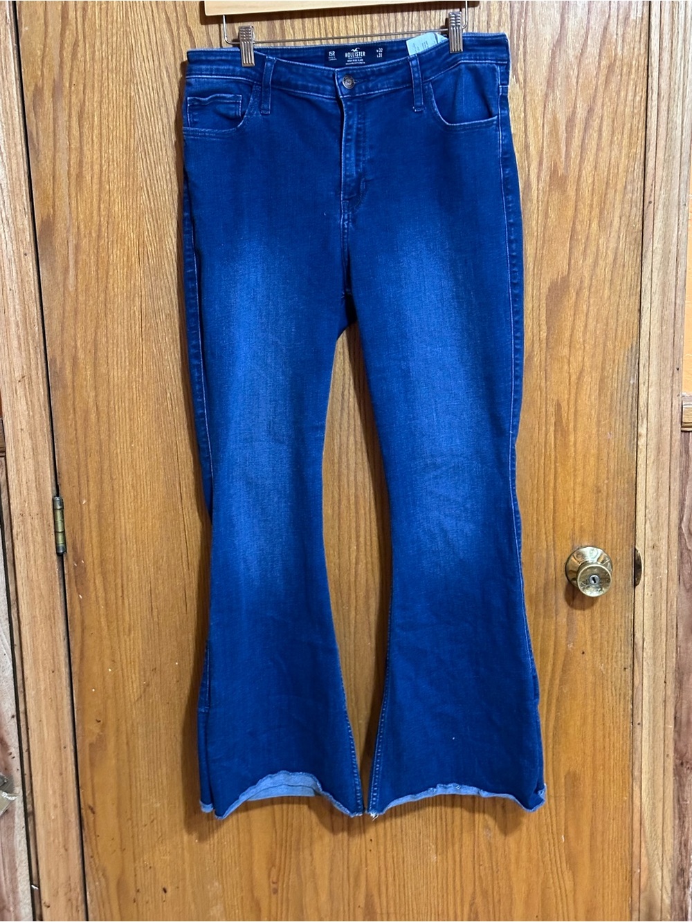 Hollister Deep Blue high rise Flare Jeans sz 15